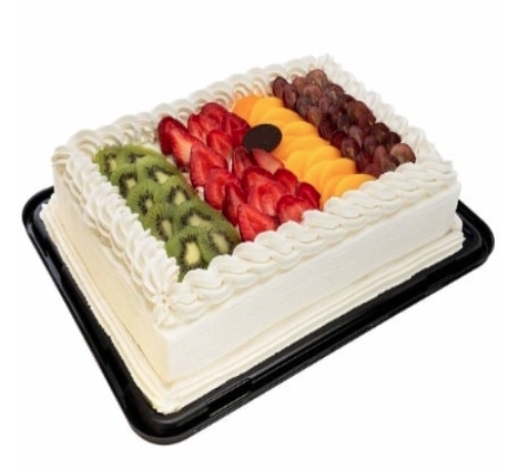 35 Kişilik Karışık Meyveli Pasta Düz Sade