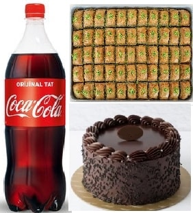 Çikolata Aşkı ve Fıstıklı Baklava Yanında 1 Litre Cola Fırsatı